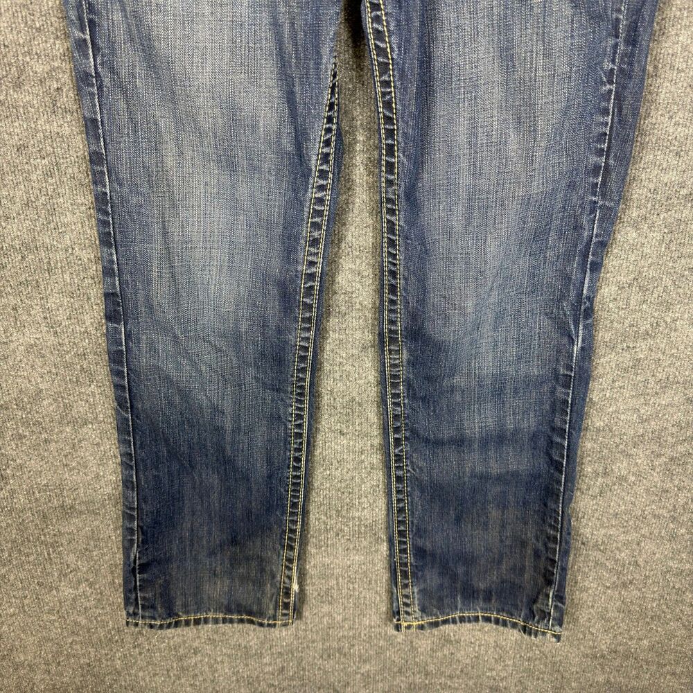 MEK Denim Mens Henderson Jeans 31x32 Straight Leg Medium Wash Button Fly - Picture 11 of 16